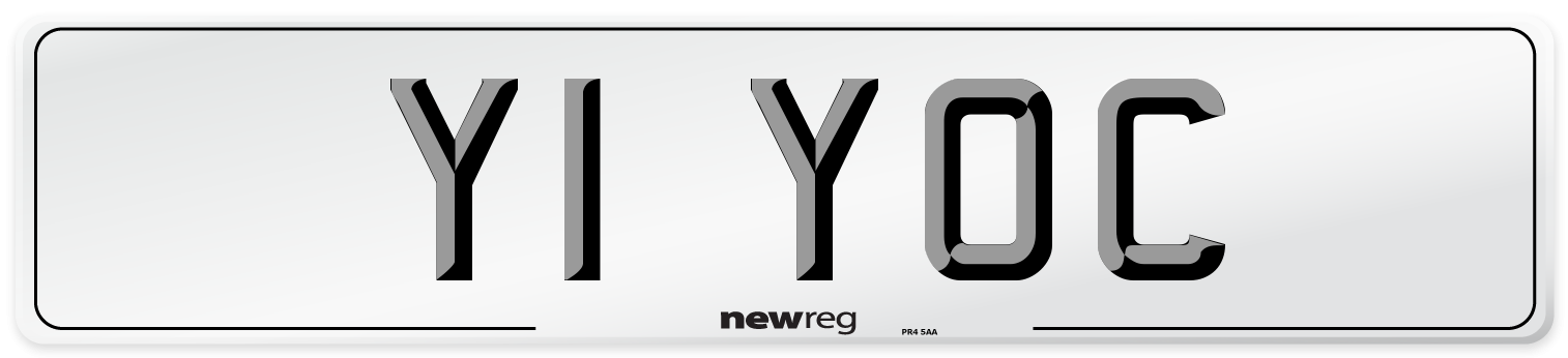 Y1 YOC Number Plate from New Reg